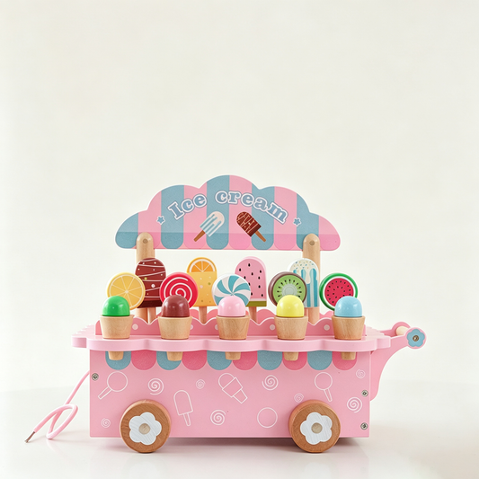 Wooden Ice Cream Cart Play Set